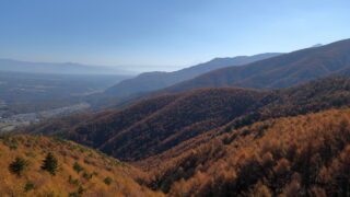 入笠山（紅葉）_ゴンドラ＆富士山